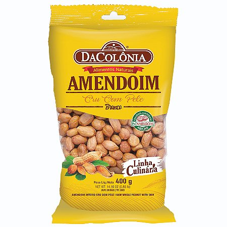 Amendoim Branco Cru com Pele 10x400g