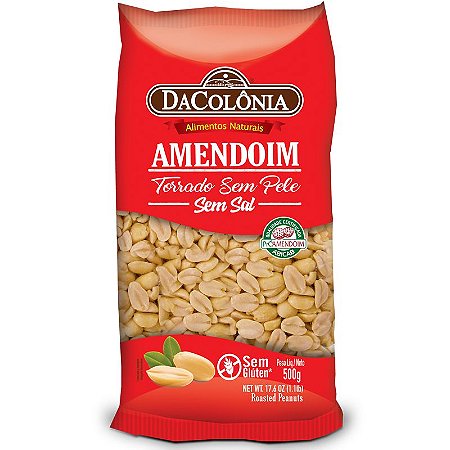 Amendoim Torrado sem Pele 10x500g