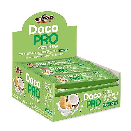 Barra Dacopro Protein c/Coco e Castanha de Caju 6x600g
