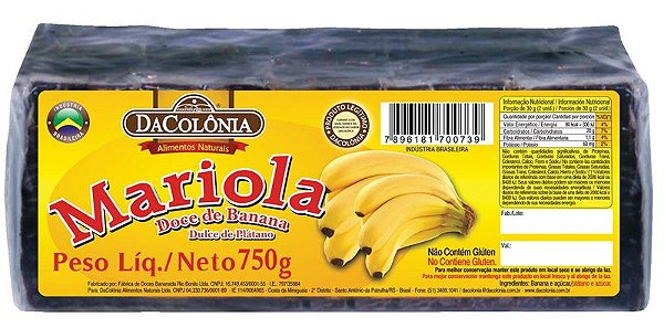 Mariola de Banana Tijolinho 12x750g