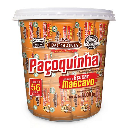 Paçoca Rolha com Açúcar Mascavo 8x1,008kg