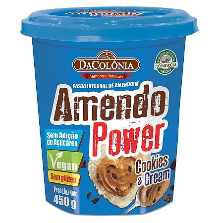 Pasta de Amendoim c/Cookies & Cream AmendoPower 6x450g