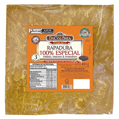 Rapadura Especial 100% 20x400g