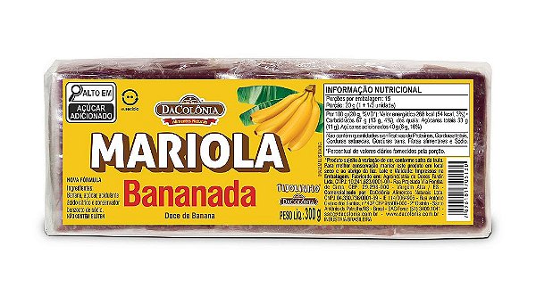 Mariola de Banana Tijolinho 12x300g