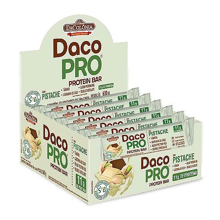 Barra Proteica DacoPro Pistache - Display 12 unidades (600g)