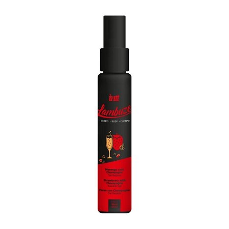 Lambuze Morango com Champagne – Gel Beijável com Efeito Quente 55 ml | Intt