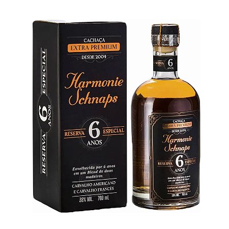 cachaça harmonie schnaps extra premium reserva 6 anos 700ml