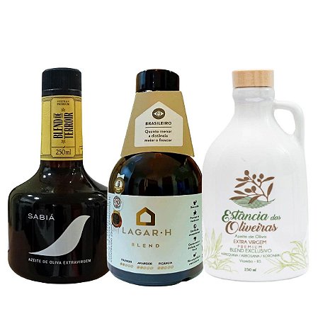 Trio de azeites blend 250ml - nacionais premiados - safra 2025