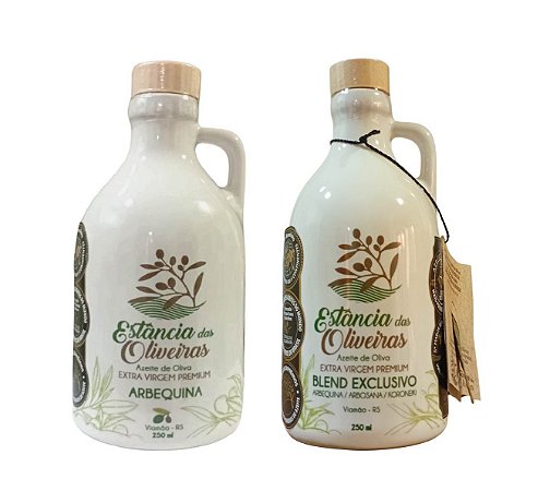 Dupla de azeites Estancia da Oliveiras - Arbequina e blend 250ml