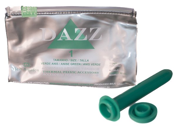 DILATADOR VAGINAL TÉRMICO DAZZ N.1 LISO STANDARD VERDE ANIS PONTA CÔNICA