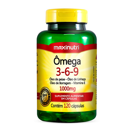 Maxinutri Ômega 3-6-9 - Suplemento Alimentar 120 Cápsulas