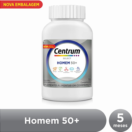 Centrum Select Homem 50+ - Suplemento Alimentar - Embalagem econômica 150 comprimidos