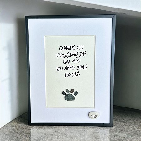 Quadro 'Patas Amigas' - Arte em Pedras por Tuca Lenzi