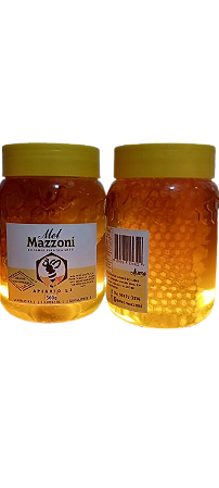 Mel com Favo dentro Pote 500 gramas  pet.