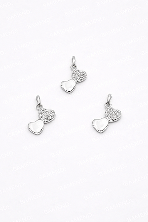 Pingente Coração Duplo em Prata 925
