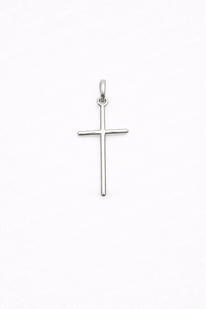 Pingente Cruz Lisa em Prata 925