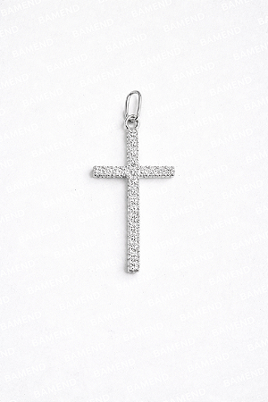 Pingente Cruz Cravejado - Prata 925