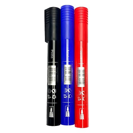 Canetão Permanente Kit com 3 unidades