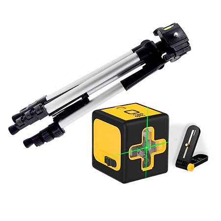 Kit Nível a Laser Verde Com Tripé Ajustável e Suporte