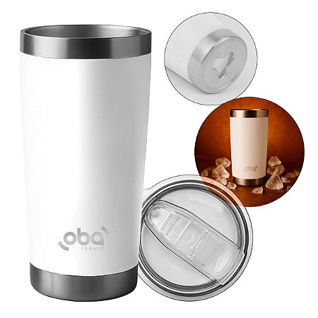 Copo Térmico com Tampa e Abridor 591ml