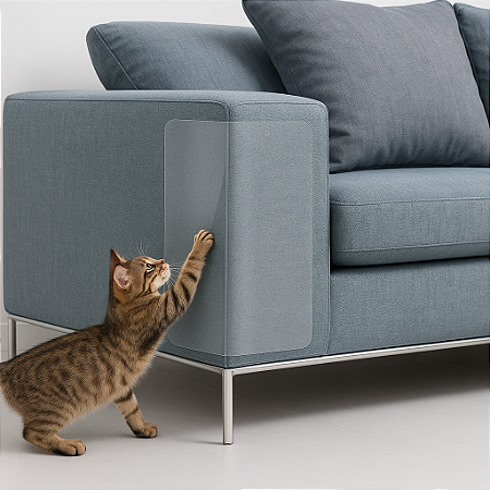 Película de proteção para sofá contra arranhão de gatos 45cm x 5 metros