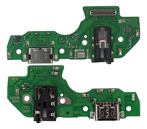 Sub Placa Conector de Carga Compatível Galaxy A22 5G Turbo USB Microfone