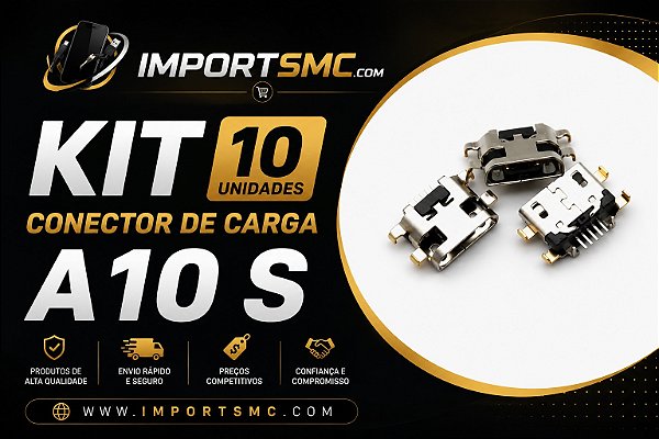 Kit 10x Conector De Carga Compatível Samsung A10s / LG K11 Dock USB Reparo Celular