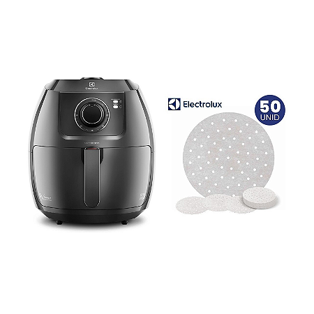 Fritadeira Air Fryer Electrolux EAF50 127V Grafite + 50 Papéis Protetores Antia