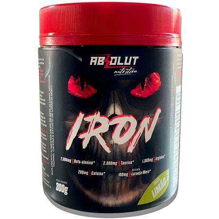Pré Treino Iron (300g) Absolut Nutrition - Limão