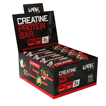 Barra de Creatina/Proteína (12 un.) Dark Lab - 12g de Proteína 3g de Creatina