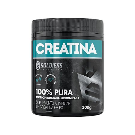Creatina 100% Pura Monohidratada Pote (300g) Soldiers Nutrition