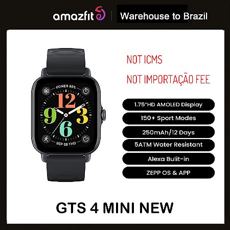 Amazfit GTS 4 mini c/ Alexa compatível com IOS