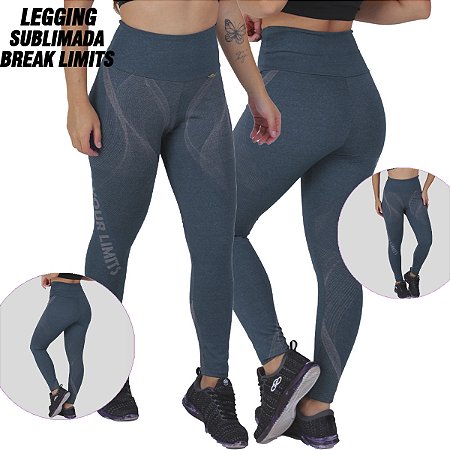 Legging Mescla Sublimada, Cós Alto, NÃO Fica Transparente.