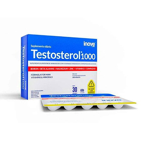 Suplemento de Testosterona Testosterol 1000 (30 Cáps) Inove Nutrition