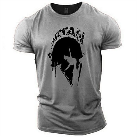 Camiseta Spartan Fitness 3D impresso
