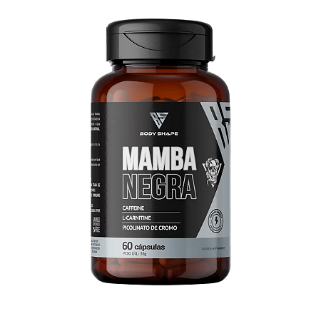 Mamba Negra Termogênico (60 Cáps.) 200mg de Cafeína - Body Shape