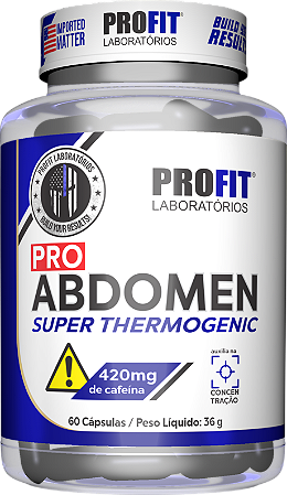 Pro Abdomen Super Termogênico 420mg de Cafeína (60 Cáps.) Profit Labs