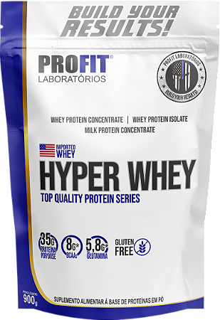 Hyper Whey Isolado + Concentrado Sem Glúten (900g) Profit Labs