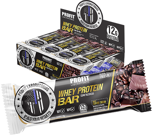 Whey Protein Bar 13g de Proteína Caixa (12 Uni.) Profit Labs