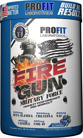 Fire Gun Military Force 400mg de Cafeína (300g) Profit Labs