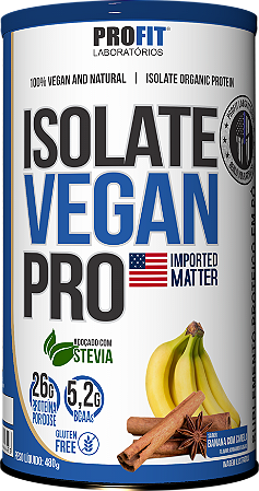 Whey Protein Vegano Isolado Vegan Pro Adoçado com Stévia (480g) Profit Labs
