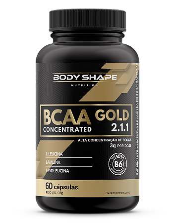 BCAA Concentrado Gold 2.1.1 3g Por Dose (60 Cáps.) Body Shape
