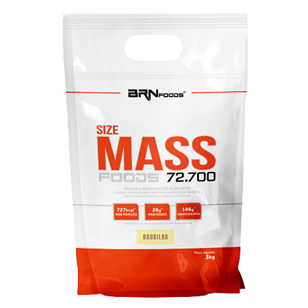 Refil Hipercalórico Size Mass Foods (3kg) BRN FOODS
