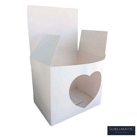 Caixa Resinada para Canecas Visor Coração sem Alça