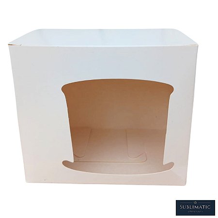 Caixa Resinada para Canecas com Visor Cartola