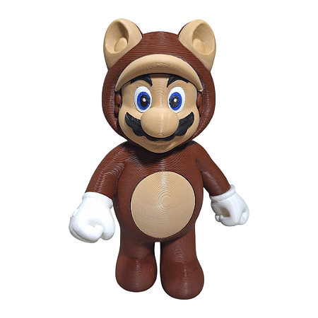 Boneco Action Figure Super Mario Bros Tanooki 3D