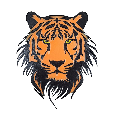 Placa Decorativa Tigre 3D