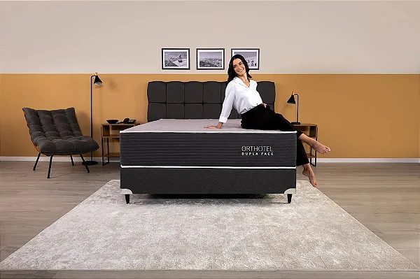 COLCHÃO KING ORTOBOM - ORTHOTEL DUPLA FACE (198x203x33)