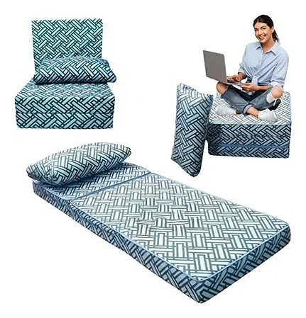 Puff Vira Cama + Travesseiro Solteiro 3 Em 1 Ortobom