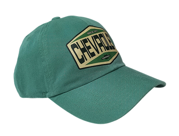 Boné Dad Hat Aba Curva Chevrolet Vintage Verde Claro